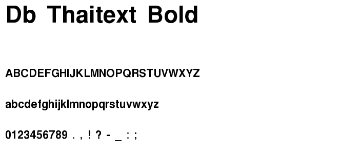 DB ThaiText Bold font